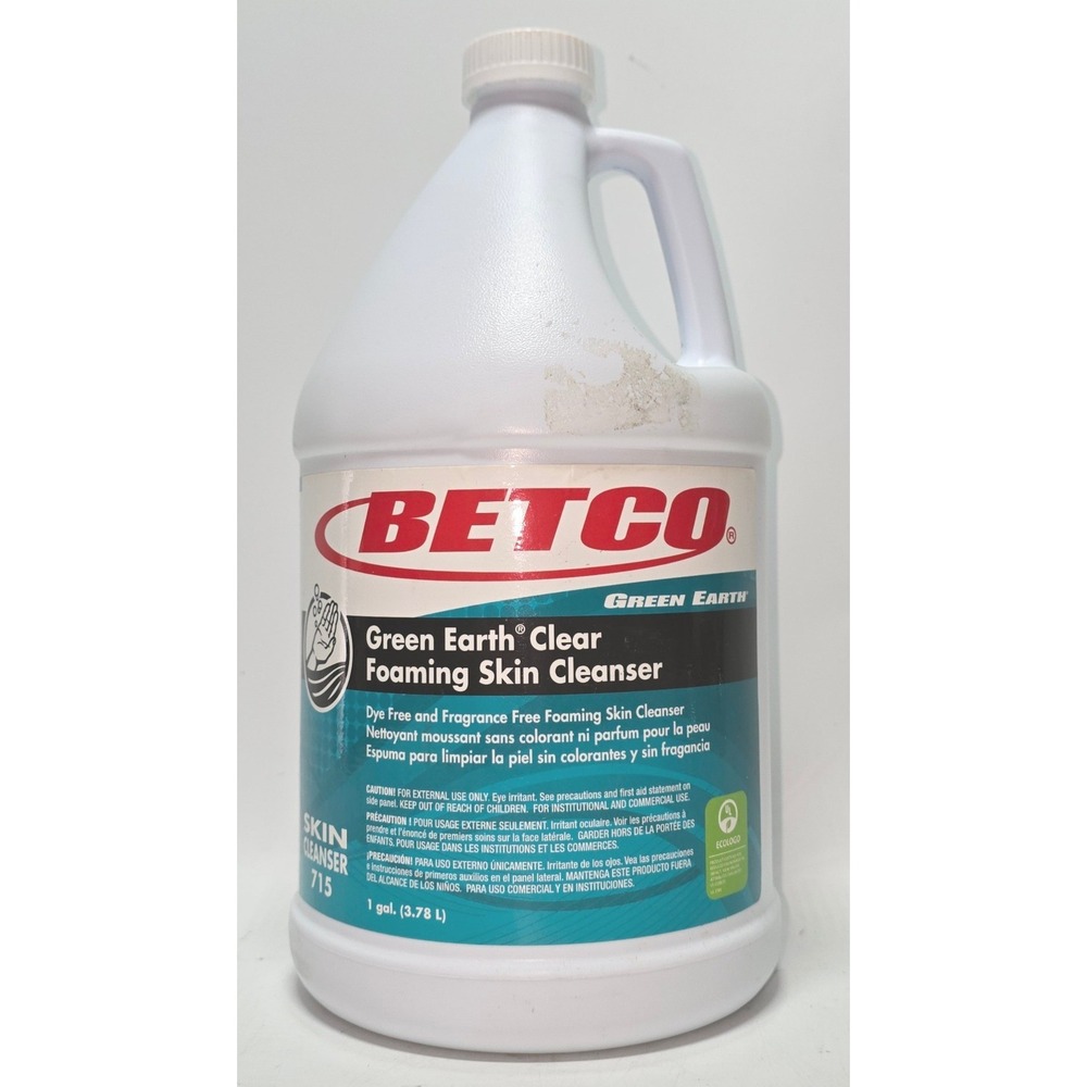 Betco Green Earth Clear Foaming Skin Cleanser 715 Fragrance Free 1 Gallon Refill